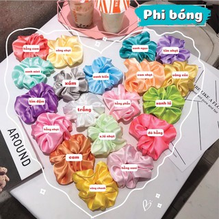 Cột Tóc Vải Scrunchies - Dây Buộc Tóc Scrunchies ( Phi Bóng ) - Giao ngẫu nhiên Màu