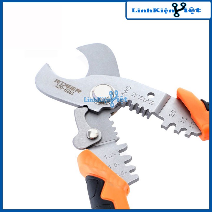 Kìm Đa Năng 3 Trong 1 R'DEER 120-8281 (Cắt-Tuốt-Bấm Cốt)