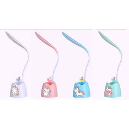 Đèn bàn Led ngựa thần DBL33 cute kèm ống cắm bút unicorn ( có thể đỡ điện thoại ) hoạt hình dễ thương idol thần tượng