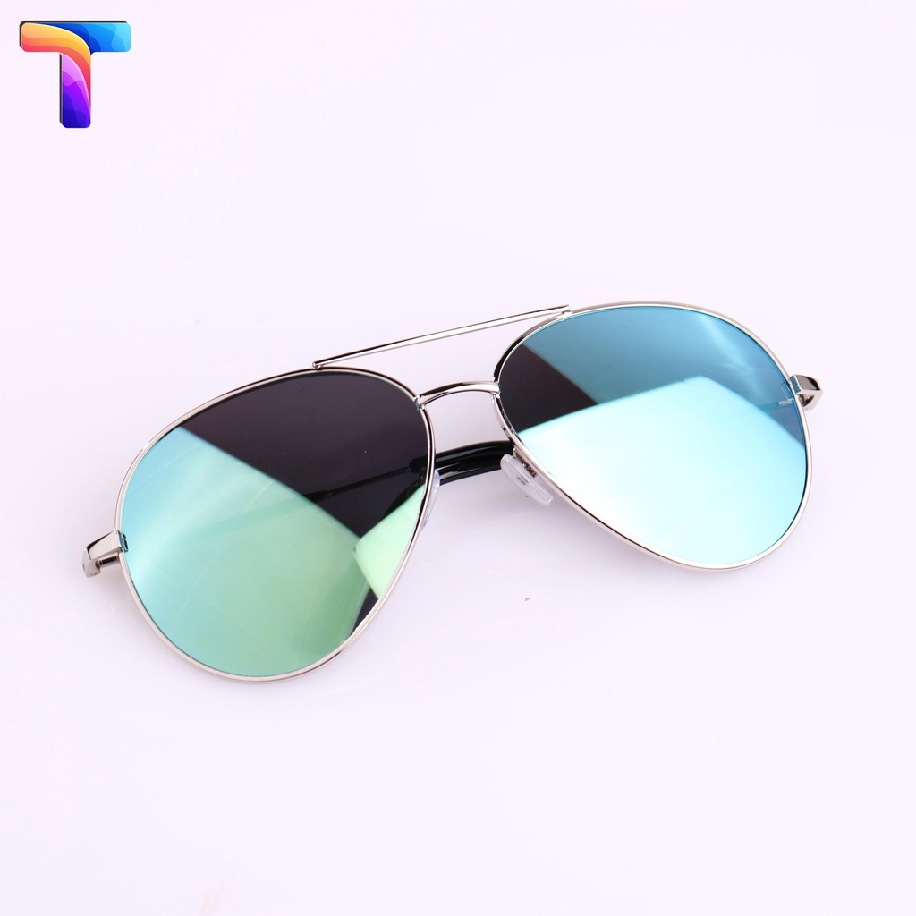 Kính râm tráng gương Aviator 0017  [ tặng kèm hộp ]