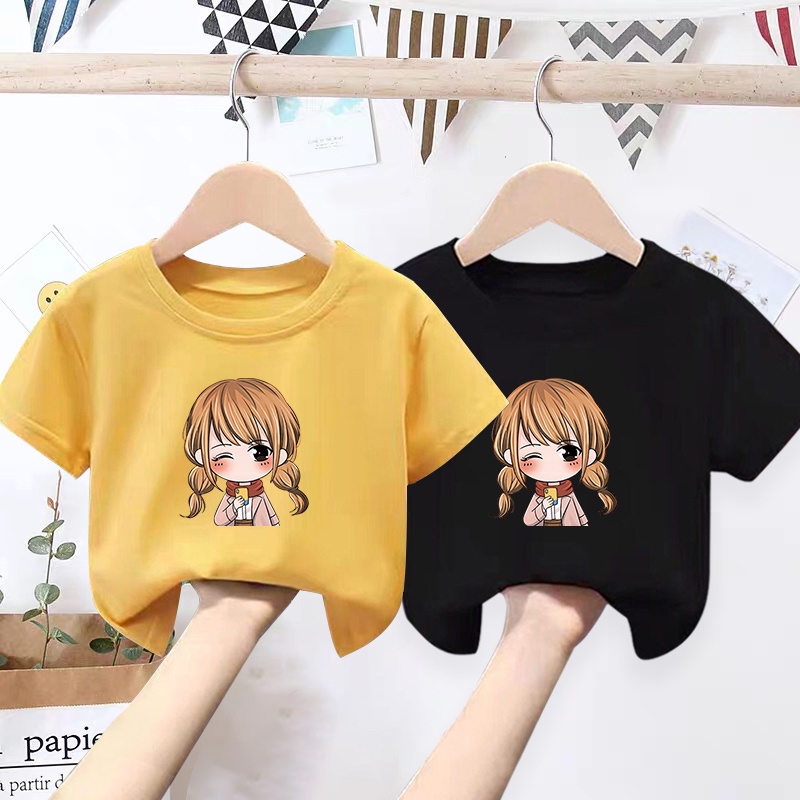 Áo Thun Tay Ngắn In Hình Đáng Yêu Dành Cho Các Bé
