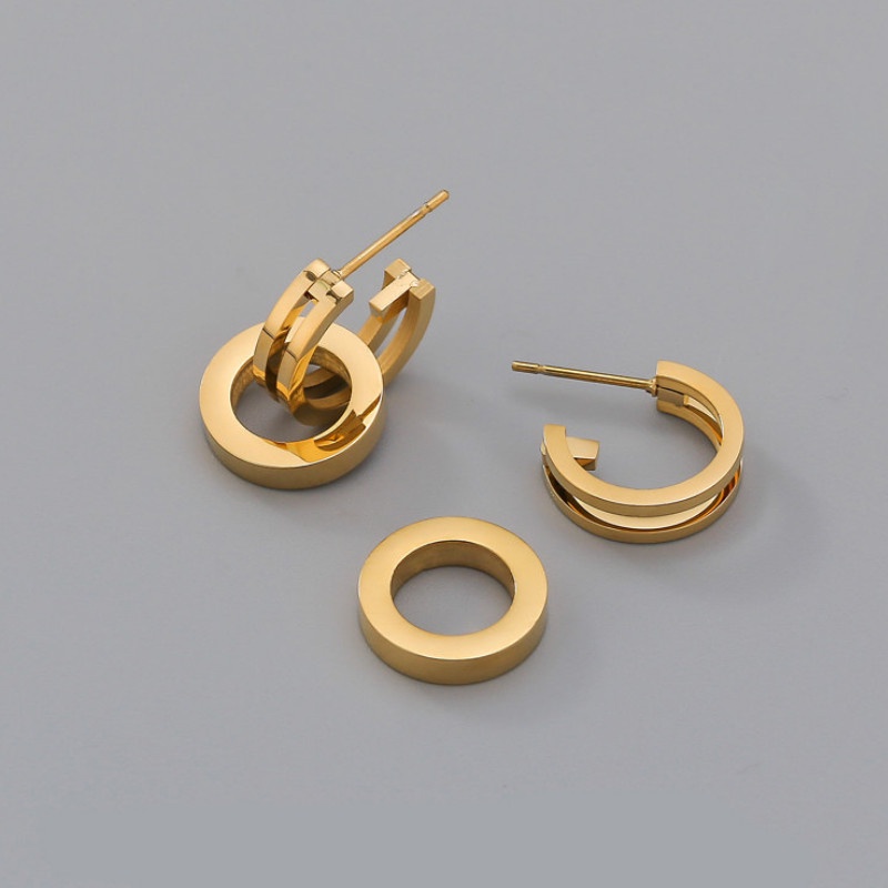 Bông Tai Khoen Tròn Cá Tính Titan Ko Đen TT 4287