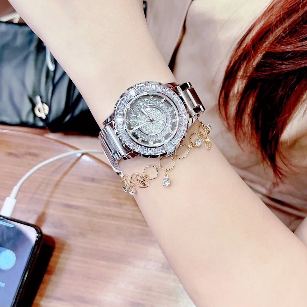 Đồng Hồ Xcer Nữ Silver Đính Đá 36mm B0377