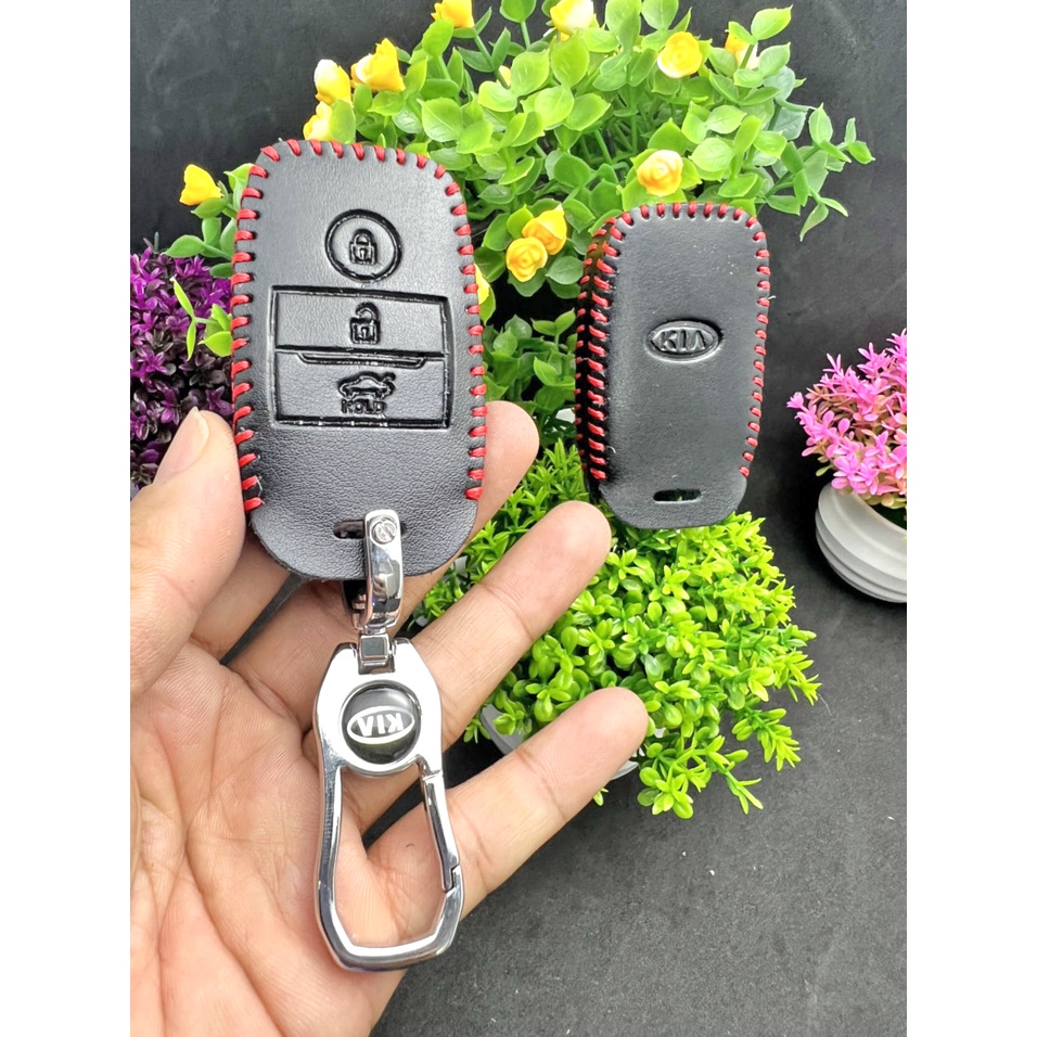 Bao Da Chìa khóa xe ô tô Kia k3,Kia cerato 2014-2018,sorento,kia morning smartkey 3 nút thông minh