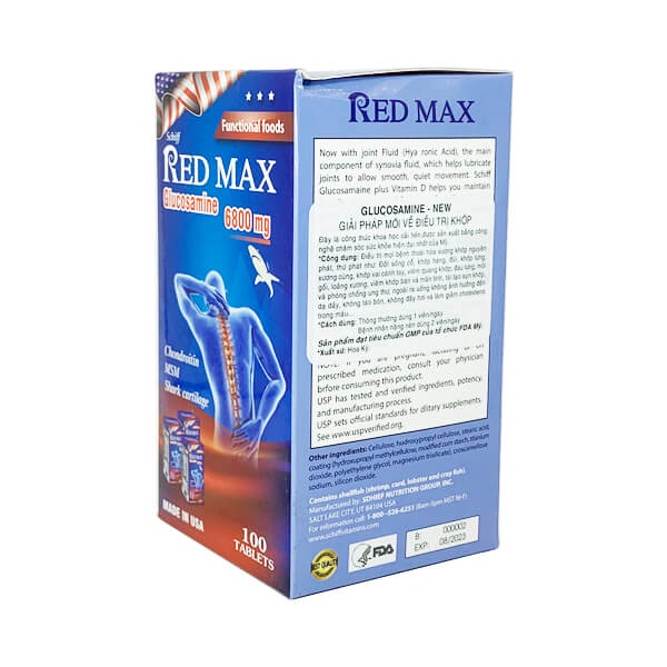 VIÊN UỐNG BỔ KHỚP REDMAX _ngăn ngừa thoái hóa, giảm đau xương khớp, tê bì chân tay