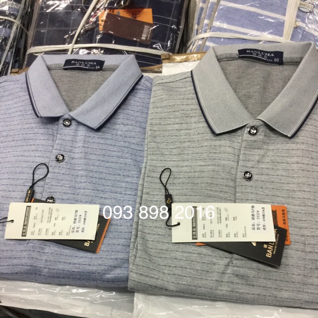 Áo Thun Cotton dài tay Nam Trung Niên nhiều mẫu hàng quảng châu