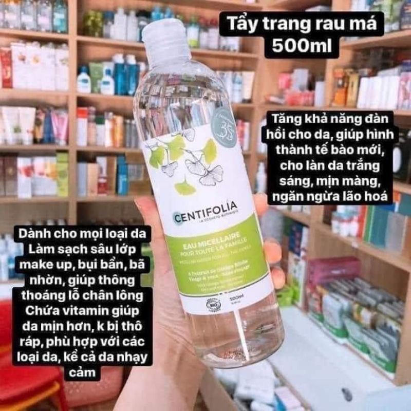 Nước tẩy trang Rau Má Centifolia Micellaire Water