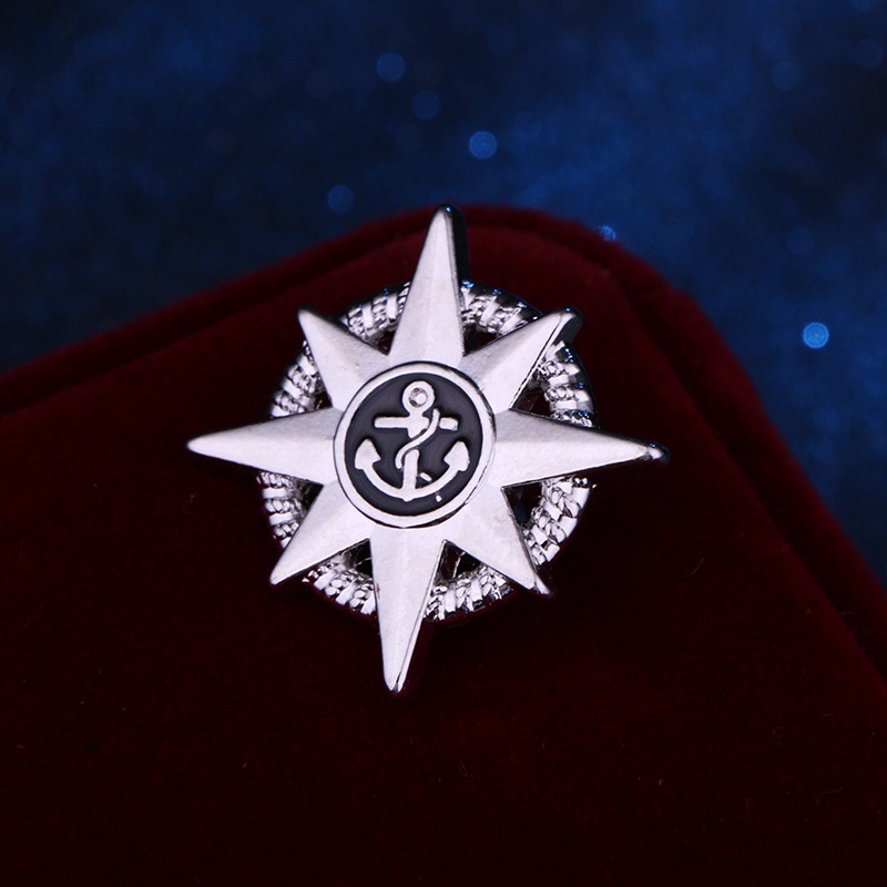 Ghim cài áo EFAN kiểu mỏ neo đính đá thời trang cho nam