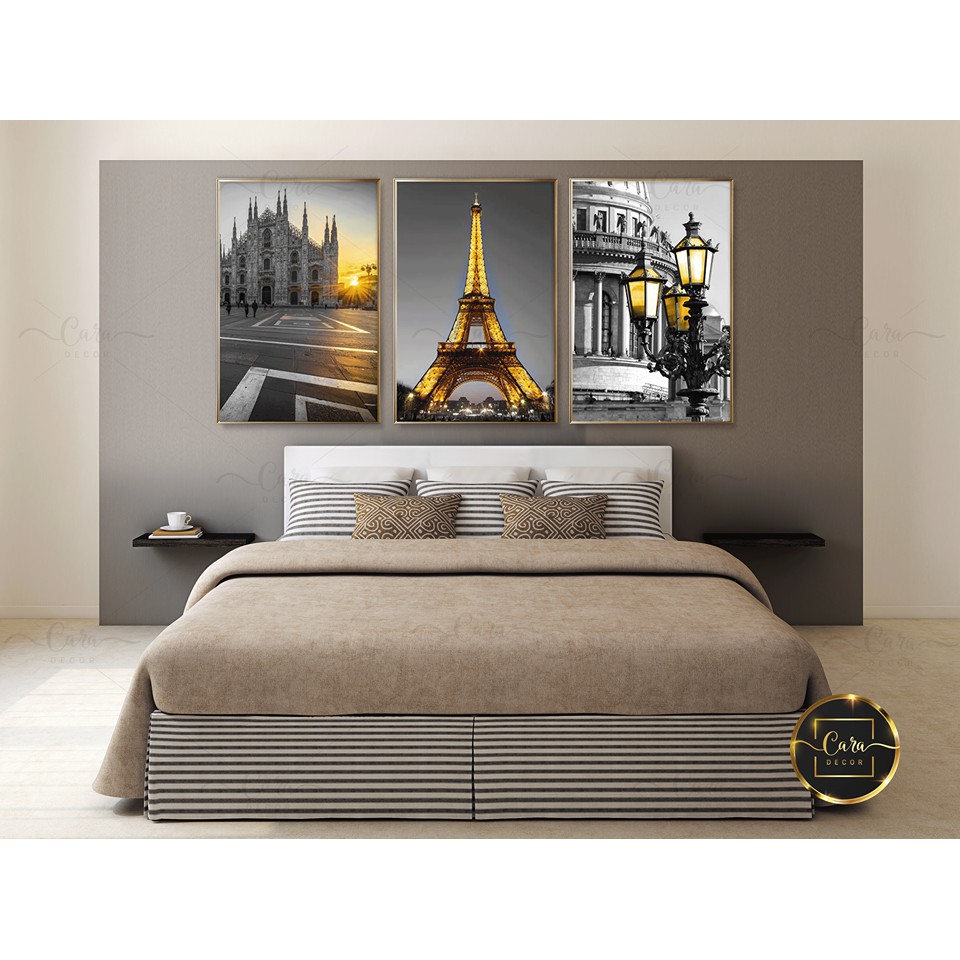 Tranh Canvas treo tường trang trí nhà cửa cao cấp tháp  Eiffel - CARA