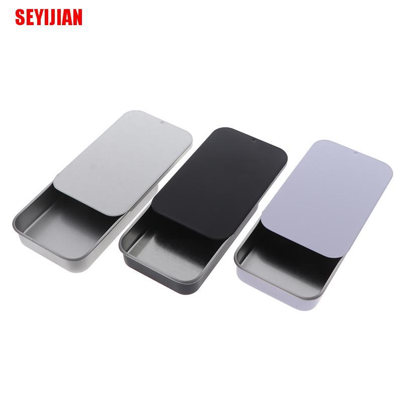 (SEY) Hộp Thiếc Nhỏ Có Nắp Trượt Dùng Đựng Sáp / Kem Dưỡng / Râu / Thuốc