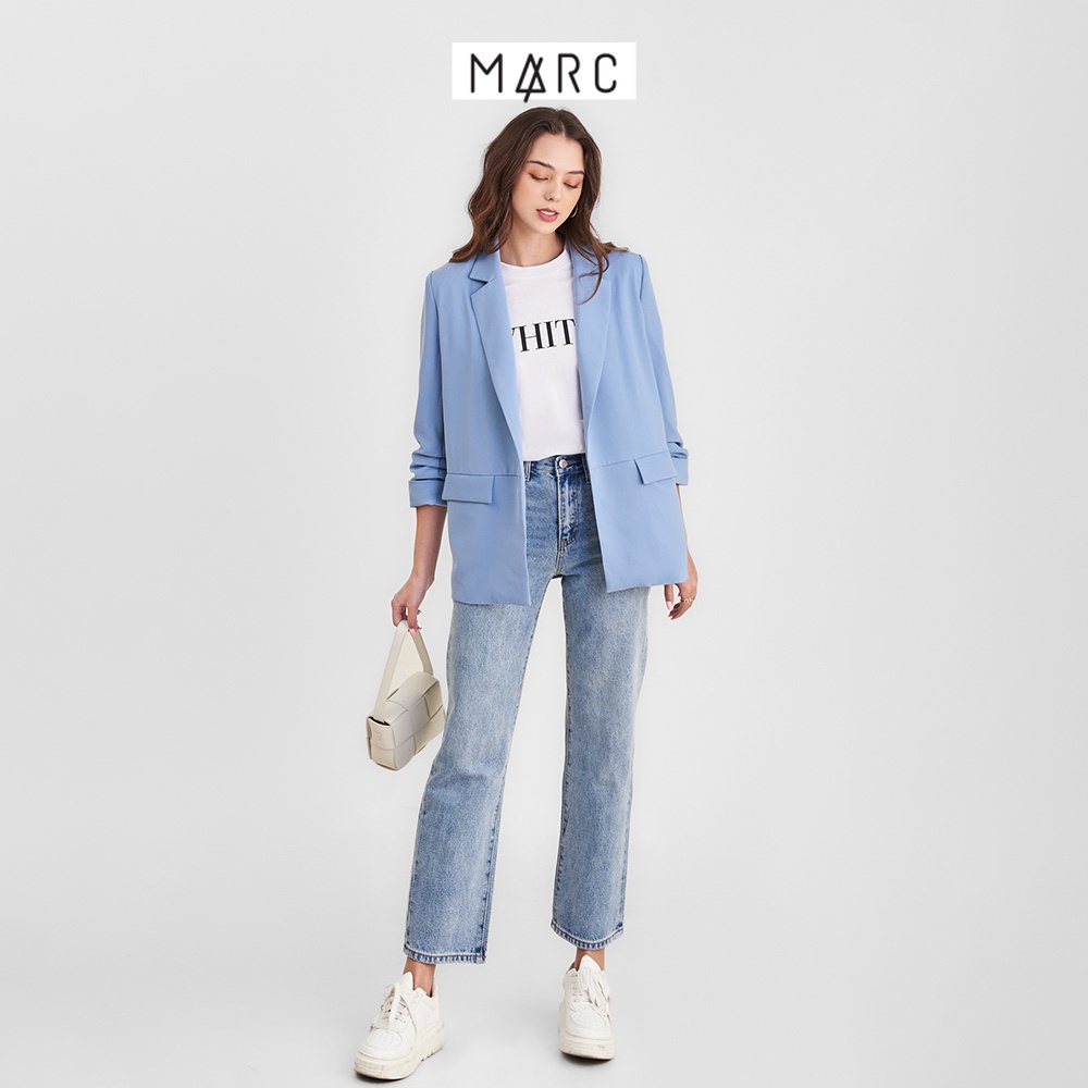 Áo blazer nữ MARC FASHION nhún xắn tay cách điệu FAVH0435