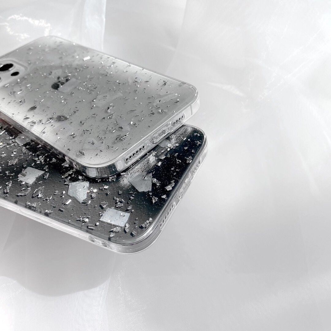 Ốp điện thoại silicone TPU trong suốt chống sốc phối kim tuyến cho IPhone 12Pro Max 11 Pro Max X XS XR XSMAX 7 8 Plus | BigBuy360 - bigbuy360.vn