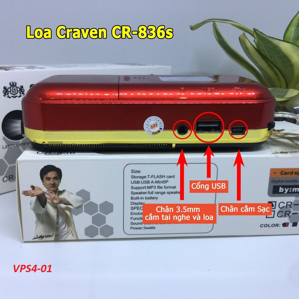 Máy nghe pháp Craven 836s /853 🔥FREE SHIP🔥Loa tắm tiếng anh cho bé,Loa nghe thẻ nhớ, FM- đọc kinh phật pháp - BH 6 tháng