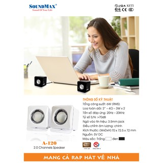 Loa vi tính SoundMax A-120 (Hàng Chính Hãng)