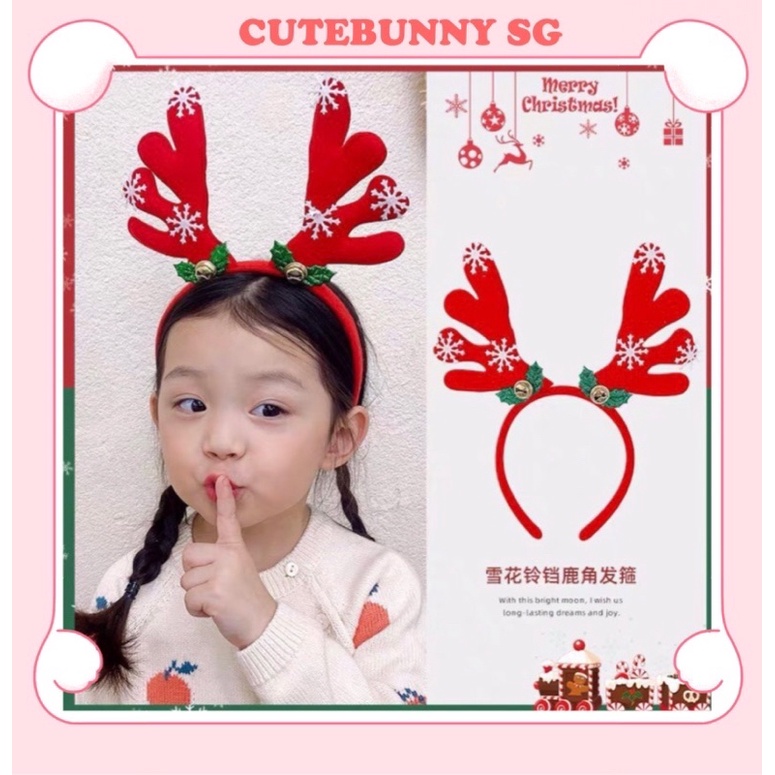 Băng Đô Cài Tóc Hình Sừng Tuần Lộc / Ông Già Noel