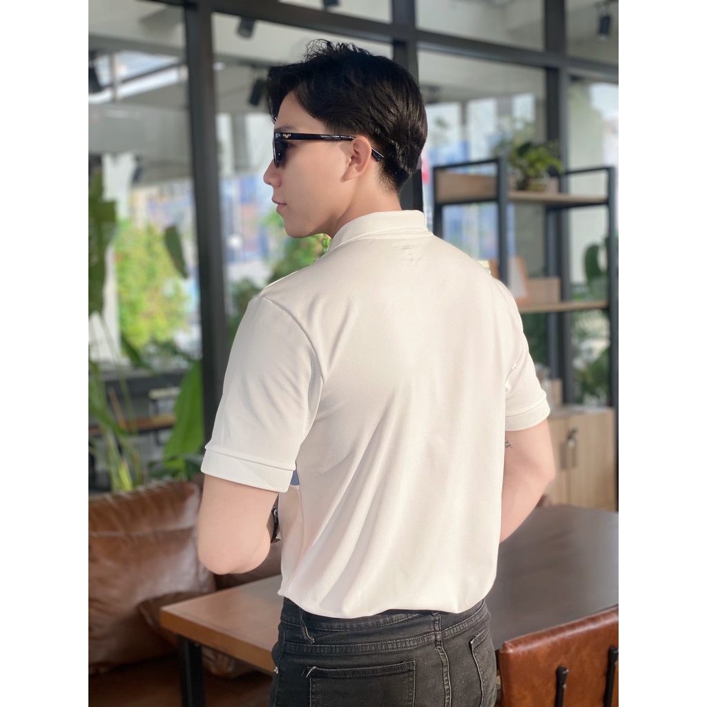 Áo polo nam cổ bẻ phối ngang 3 màu chất vải cá sấu Cotton xuất xịn,chuẩn form, sang trọng - thanh lịch TB01