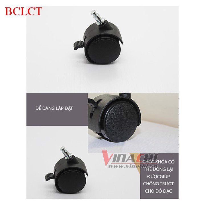 BÁNH XE LĂN CHỐT TRÒN - 40mm - BỘ 4 CÁI