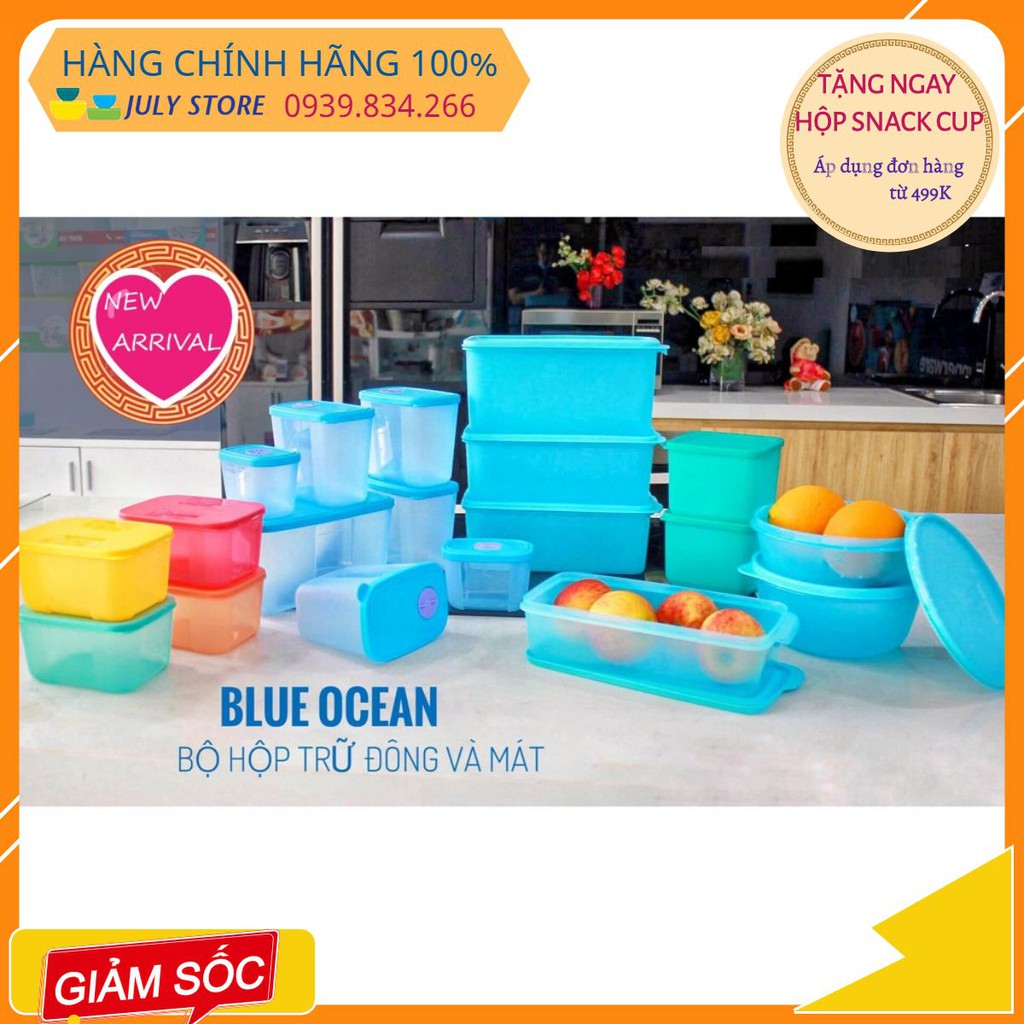 [Mã SKAMLTS7 giảm 10% đơn 150K] TupperwareFreeshipBộ đôi Trữ Mát &amp; Trữ Đông Ocean Set 15, mới 2021