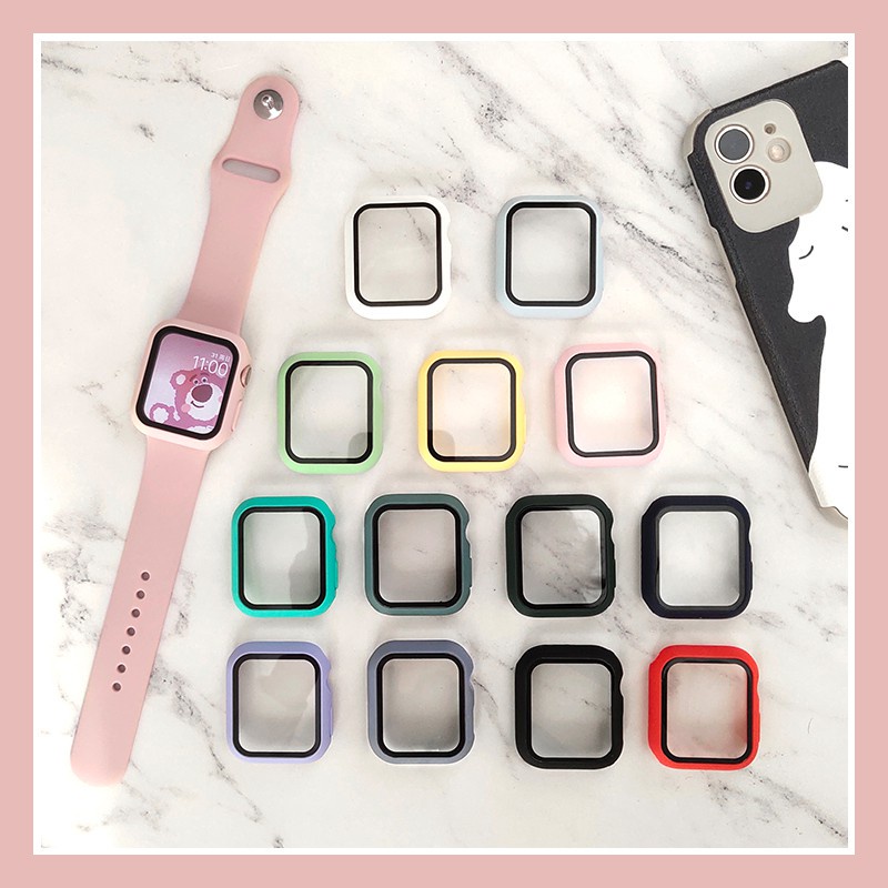 Ốp Bảo Vệ Màn Hình Đồng Hồ Apple Watch Series 7 6 5 4 3 2 1 SE 38mm 40mm 41mm 42mm 44mm 45mm