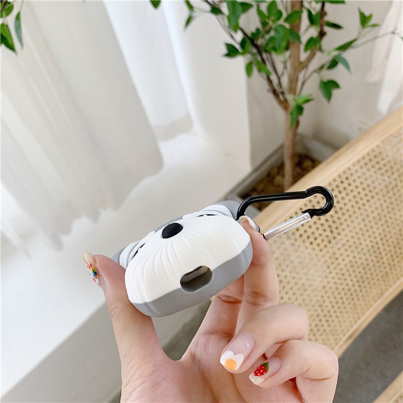 Vỏ Silicon Bảo Vệ Hộp Sạc Airpods Hình Cún Schnauzer Độc Đáo