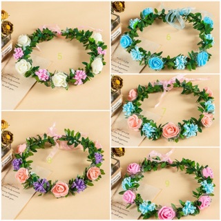 Vòng Hoa Đội Đầu Chụp Kỉ Yếu ( mix bông bi)