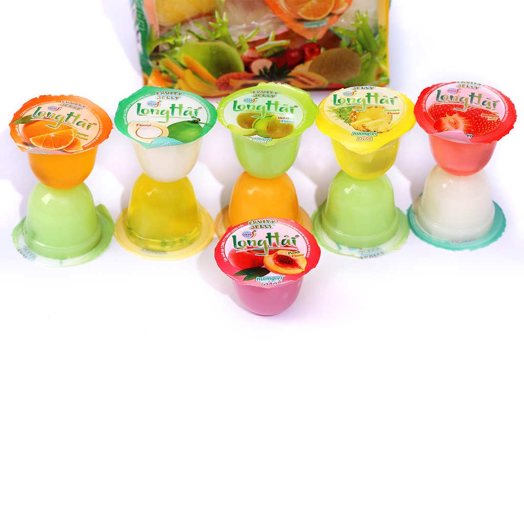 Thạch Rau Câu Long Hải Hương Vị Tổng Hợp Trọng Lượng Túi 416 G