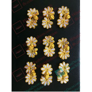 Set 10 Khuy hoa mặt trời cho áo dài, sườn xám, áo phật tử Hihata