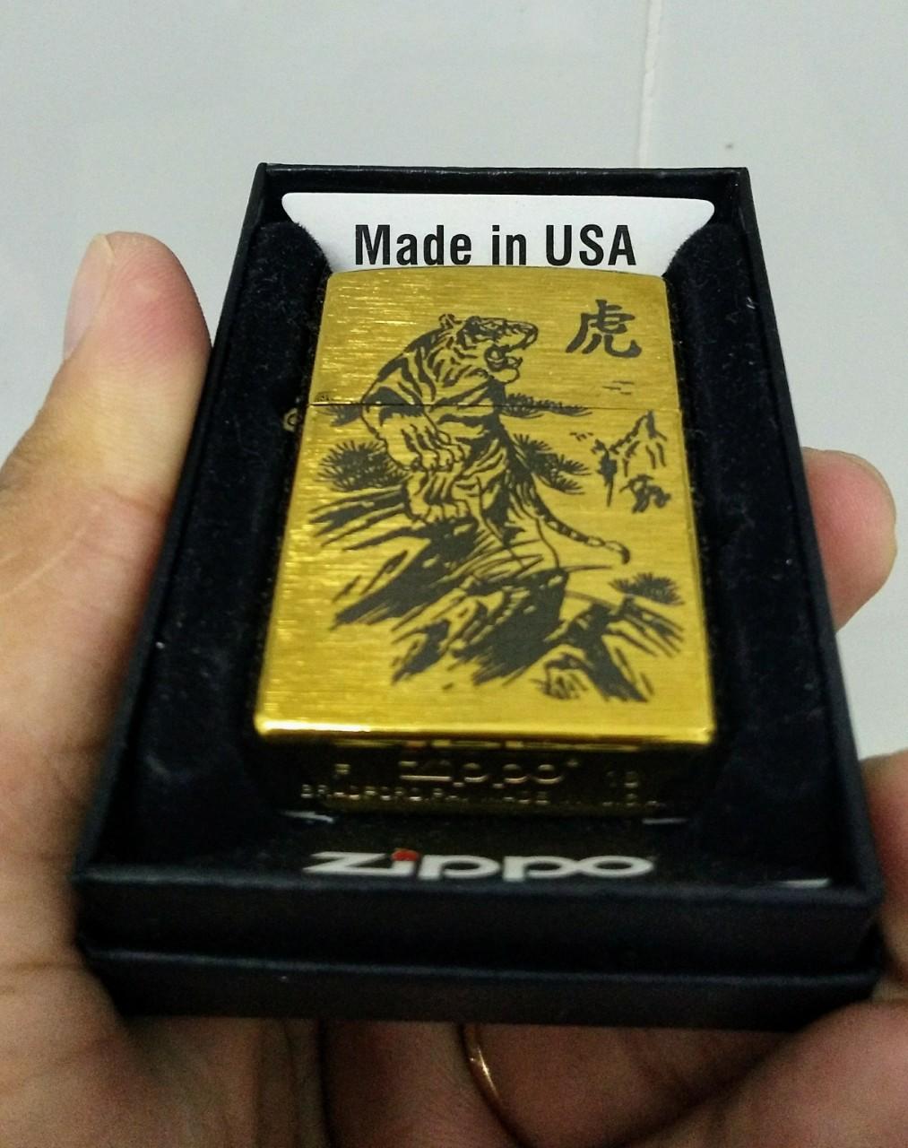 Vỏ Bật Lửa Zippo  Khắc Laze Mãnh Hổ