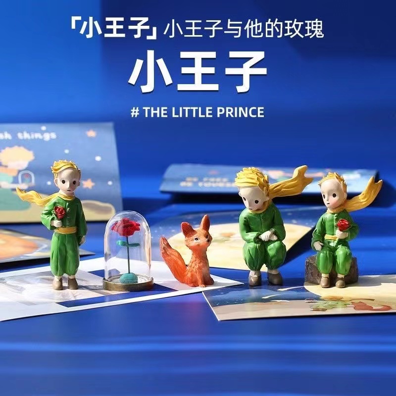 Mô Hình Hoàng Tử Bé Và Cáo Bằng Nhựa Resin Trang Trí Bàn Làm Việc