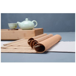 Chiếu trà bằng trúc bện