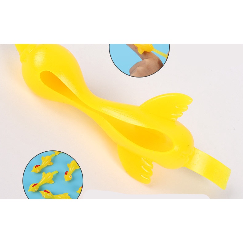 Đồ Chơi Giải Trí Gà Cao Su Bắn Bằng Ngón Tay Dính Tường Xã Stress Tốt Mềm Dẽo Khó Cầm Thích Tay Khó Hư Hỏng