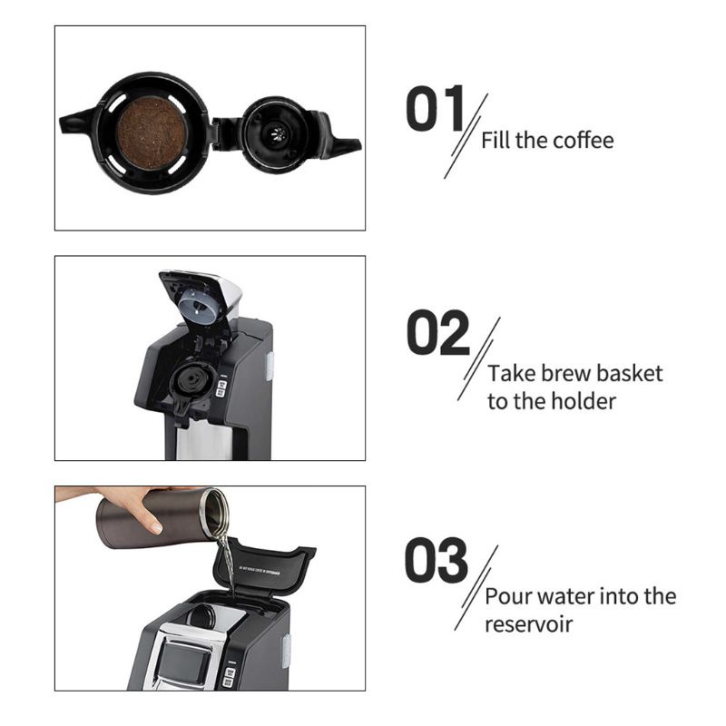 Dụng Cụ Lọc Cà Phê Bằng Thép Không Gỉ Tái Sử Dụng Linh Hoạt Cho Hamilton Beach