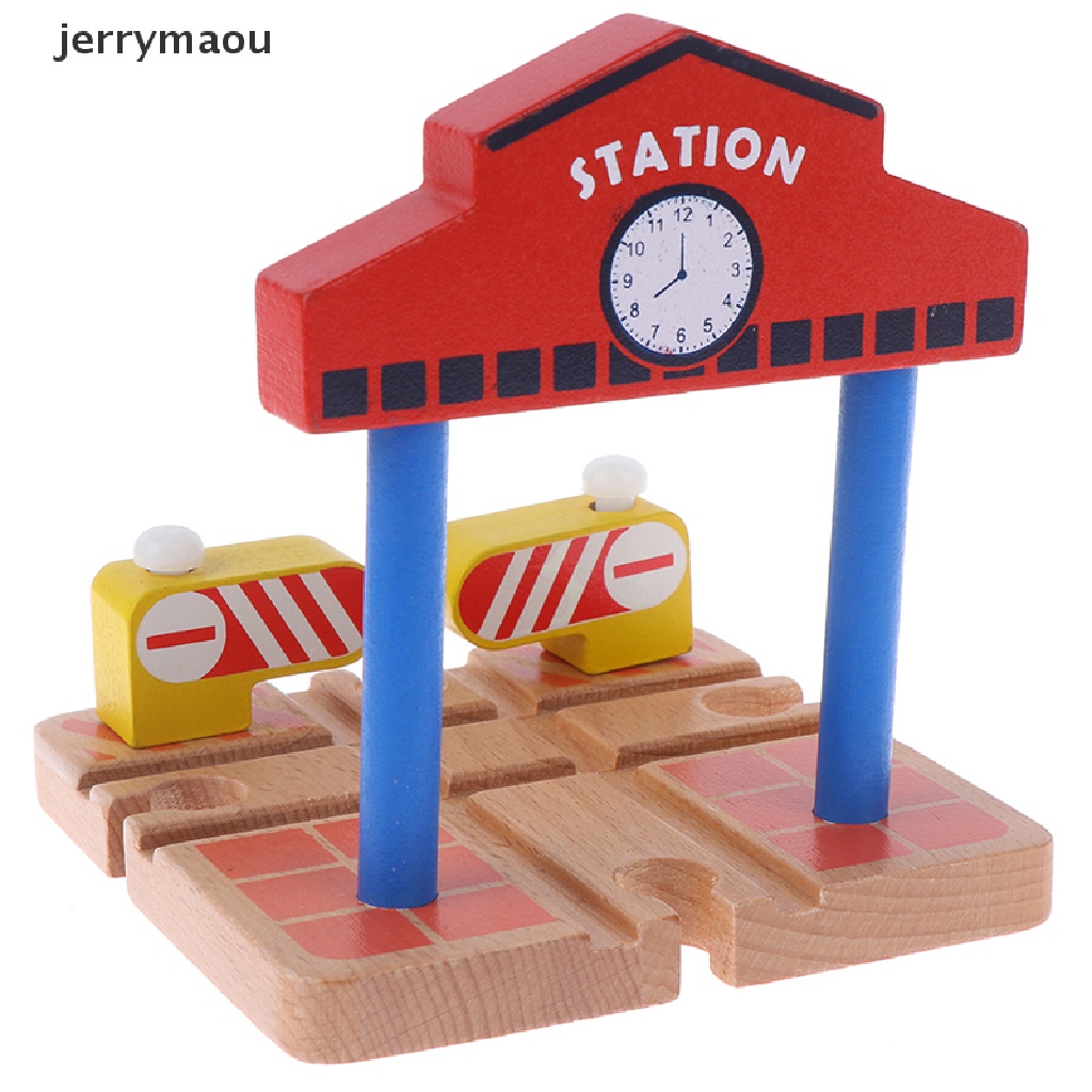 [JER] Đèn Giao Thông Bằng Gỗ Có Từ Tính Tương Thích Với Đường Ray Xe Lửa