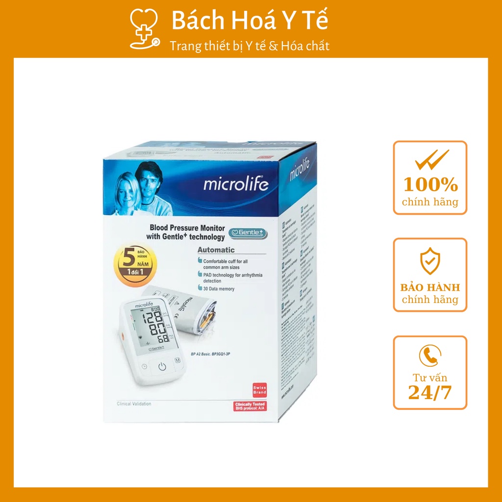 Máy đo huyết áp bắp tay Microlife BP A2 Basic