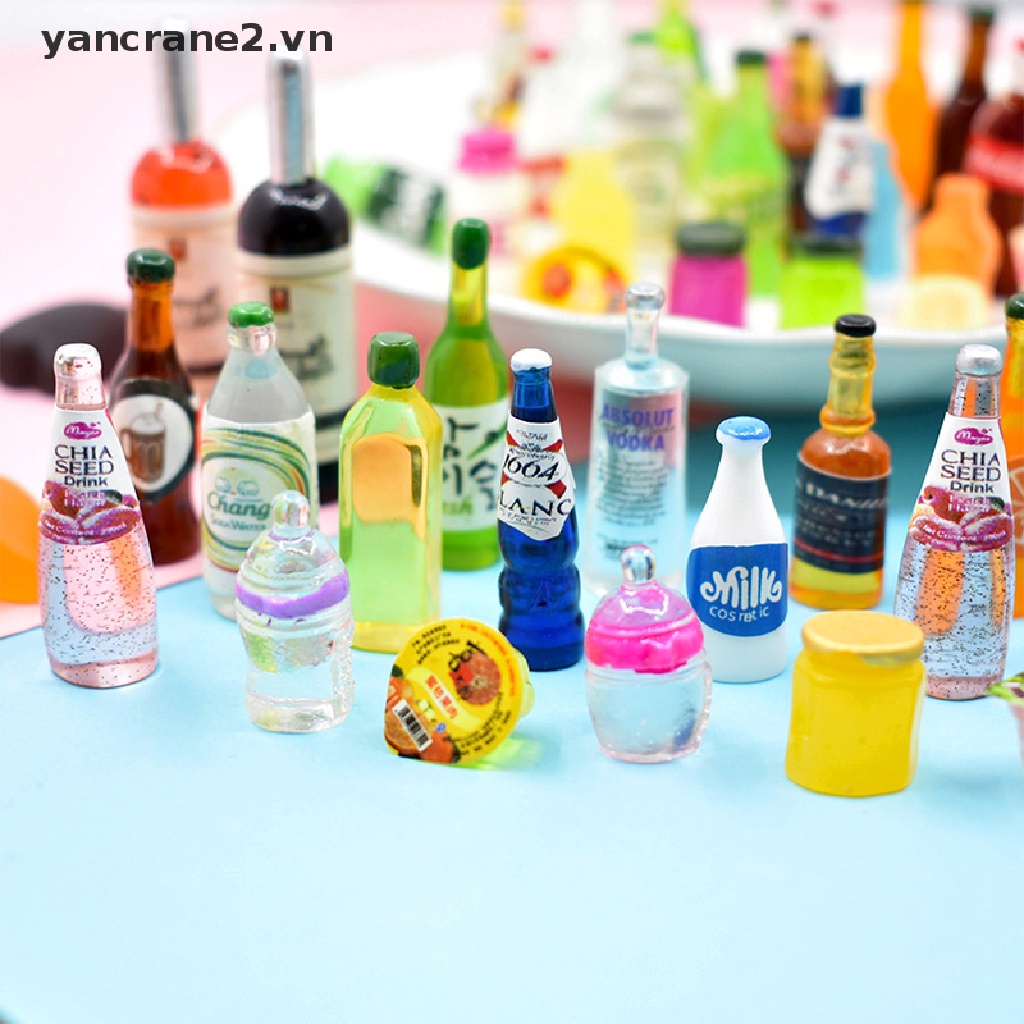 Set 10 / 20 Chai Rượu Coca Cola Mini Trang Trí Nhà Búp Bê