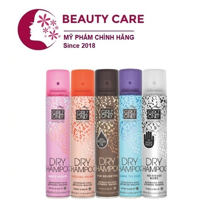 Dầu Gội Khô 5 loại Girlz Only Dry Shampoo 200ml | BigBuy360 - bigbuy360.vn