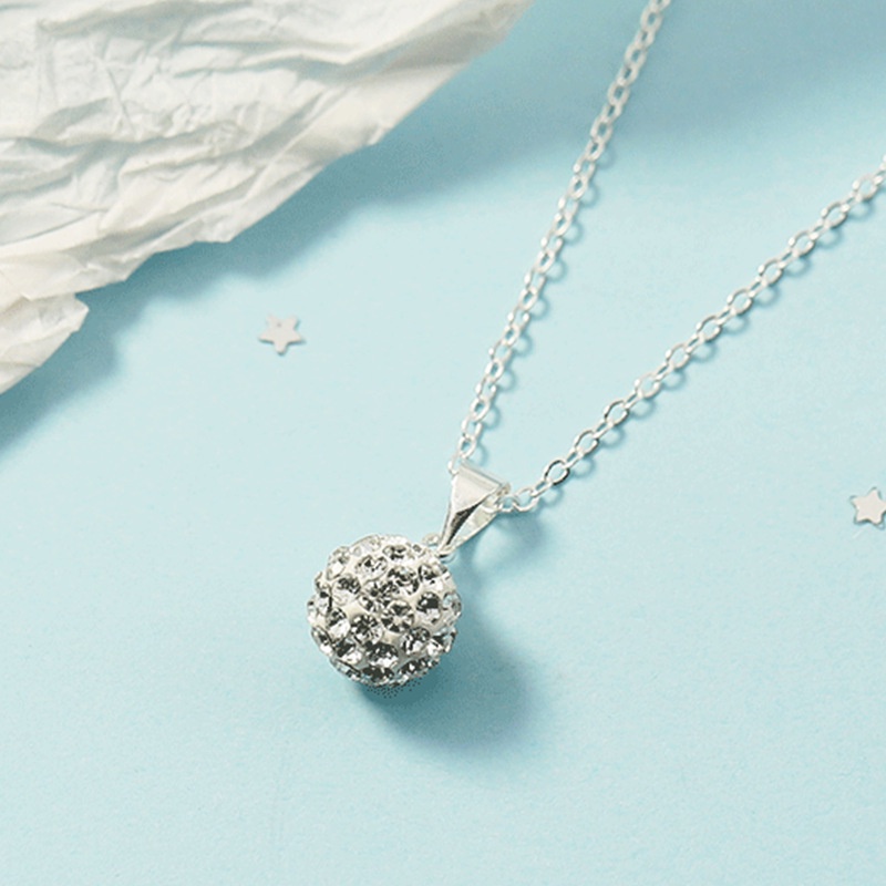 Dây chuyền 211014 mặt tròn đính đá zircon thời trang sang trọng