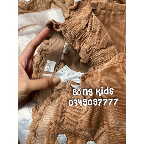 Chân Váy Nhung Bé Gái Nâu Beige HaM(cắt tag)