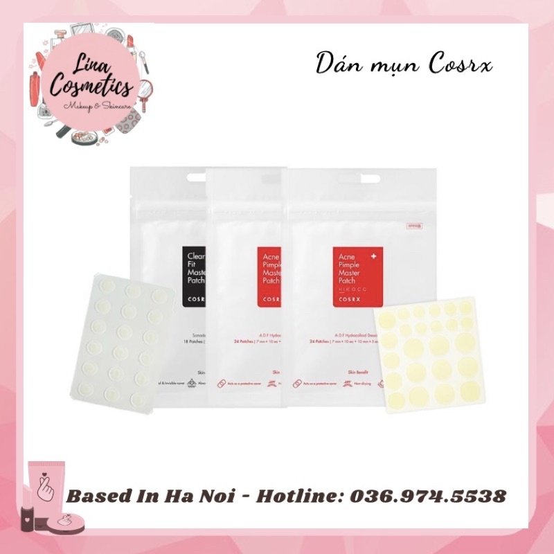 Miếng Dán Mụn Cosrx Acne Pimple/Clear Fit Master Patch - màu đen và đỏ