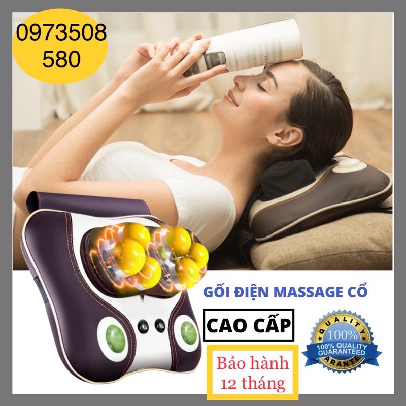 Gối massage hồng ngoại Máy mát xa kết hợp máy đấm lưng cực khoẻ