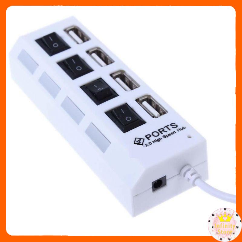 BỘ CHIA 4 VÀ 7 CỔNG USB HUB 2.0 CÓ CÔNG TẮC INFINY DECOR