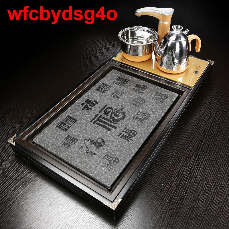 Lanyang Gốm sứ Kung Fu Bộ ấm chén gia dụng Đơn giản điện Bếp từ trà Bàn Lễ bằng gỗ rắn khay