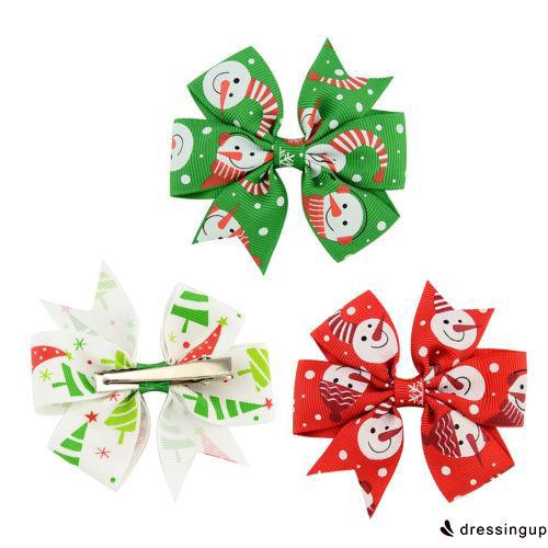 Set 1/6 kẹp tóc hình nơ đa sắc đáng yêu cho bé gái
