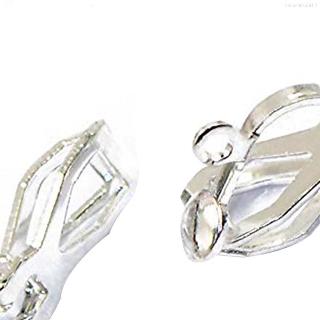 Set 12 khuyên kẹp tai bằng kim loại không xỏ lỗ làm đồ thủ công DIY