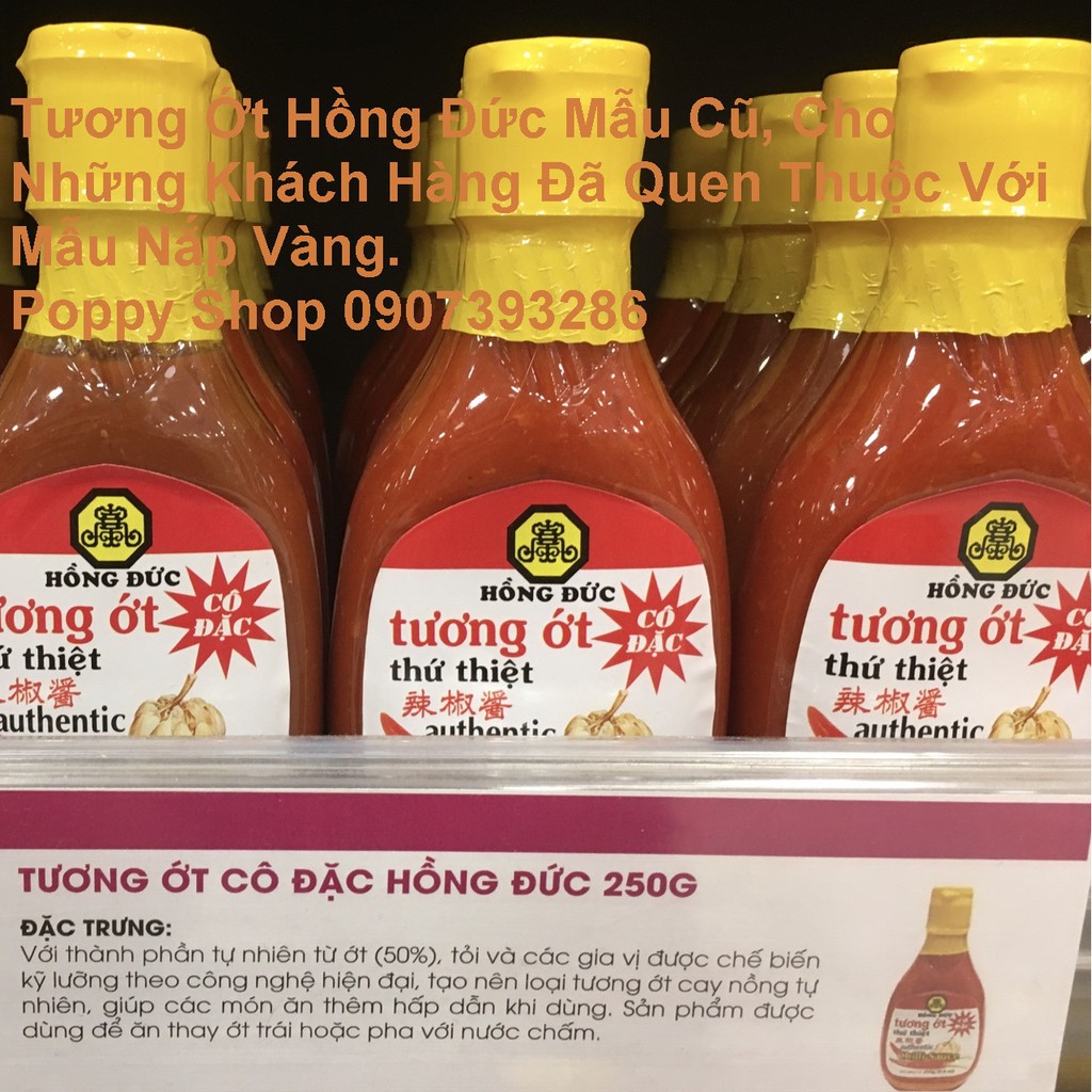 Thùng 30 Chai Tương Ớt Hồng Đức250 Gram x 30