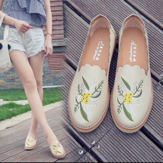 Giày bệt nữ giày búp bê giày thêu