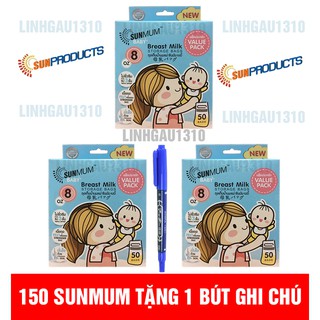 Combo 150 túi trữ sữa Sunmum Thái Lan
