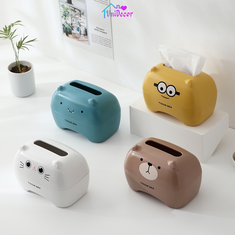 Hộp đựng giấy ăn để bàn hình Minion ngộ nghĩnh trang trí nhà ăn, phòng khách tiện lợi