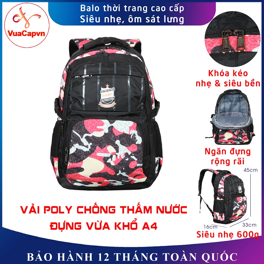 Balo thời trang nam nữ đi học cao cấp 3034, balo đi chơi siêu nhẹ, bảo hành miễn phí 12tháng
