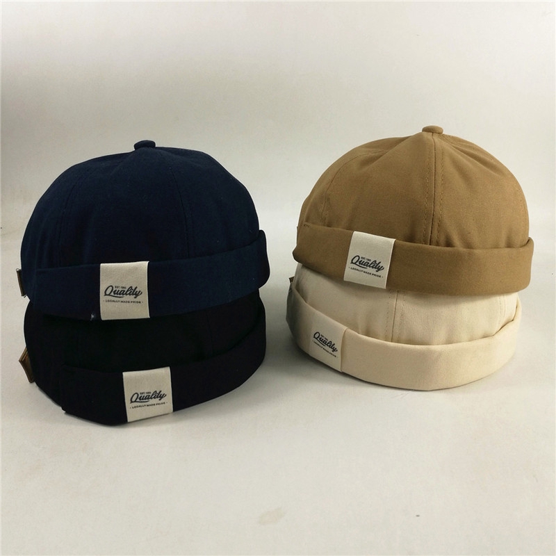 Mũ beanie LINJW chất vải cotton phong cách Hàn Quốc 2020 cho nam và nữ